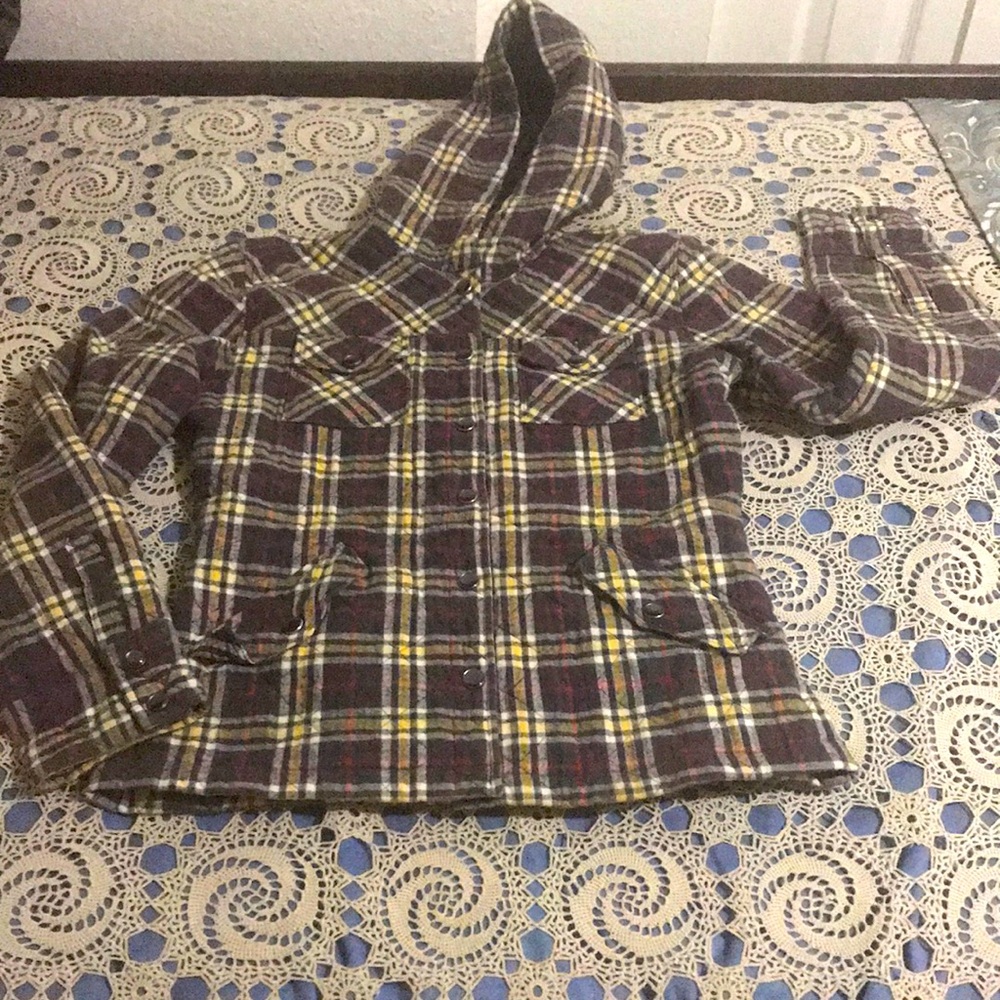 Tilt Plaid Hooded Top